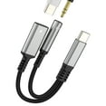 thumbnail image 1 of USB C to AUX 3.5mm Headphone Jack Adapter(2in1)for iPhone 16 15 Pro Max Type C DAC Audio Charger Cable Splitter Compatible for Samsung Galaxy S25 for Apple Android Dongle for iPad Charging Accessorie, 1 of 7