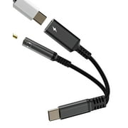 USB C to AUX Audio Adapter2 in 1for iPhone 16 15 Pro Max Type C 3.5mm Headphone Jack Charger Cable Splitter Compatible for Samsung Galaxy S25 Dongle for Apple Android for iPad Charging Accessories