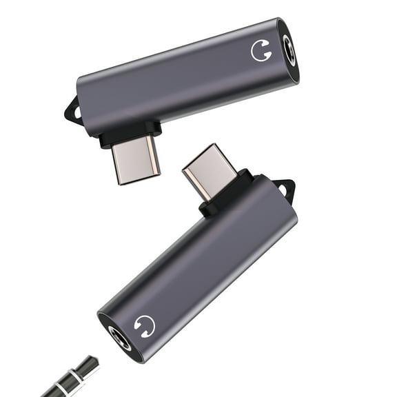 USB C Male to 3.5mm Headphone Jack Female Adapter(2 Pack)for iPhone 16 15 Pro Type C to Aux DAC Wired Audio Cable Dongle Compatible for Samsung Galaxy S25 S24 Android for Apple for iPad Car Connector