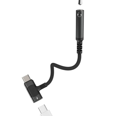 USB C to aux 3.5mm Headphone Jack Adapter(2 in 1)Type C DAC Audio Charger Auxiliary Cable Splitter for iPhone 16 15 Pro Max Dongle Compatible for Samsung S25 S24 for iPad Car Wired Earphone Converter