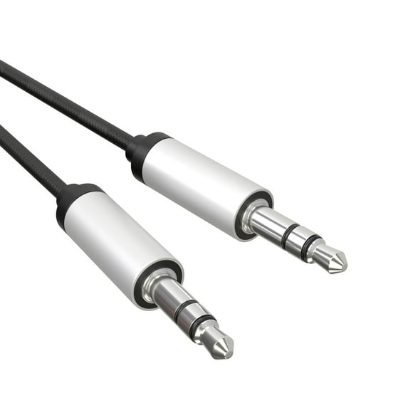 3.5mm Audio Cable Nylon Braided Aux Cord Male to Male Stereo Hi-Fi Sound for Headphones Car Home Stereos Speakers Compatible with Phones Tablets MP3 Players More 6FT