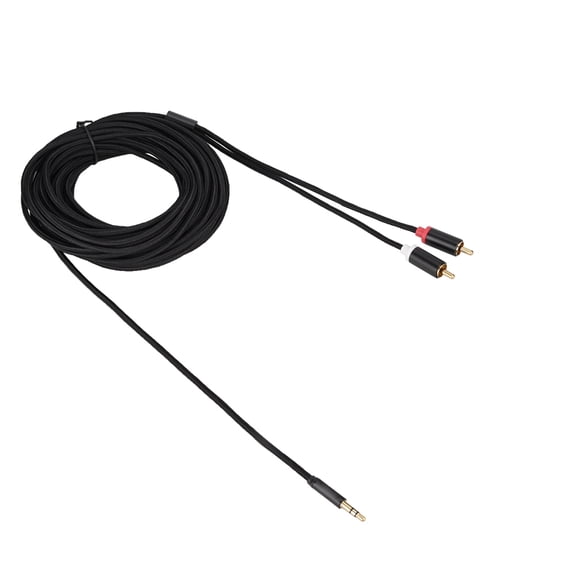 3.5mm Audio Cable Plug to 2RCA Gold Plated Microphone Cable for Mobile Phone Notebook MP3(10m)