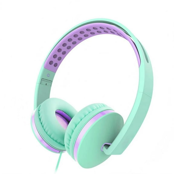 3.5mm Audio Jack For Phones, Tablets, PCsHeadphones With Mic Lightweight AndFoldable Wired Headphones For Travel, Study