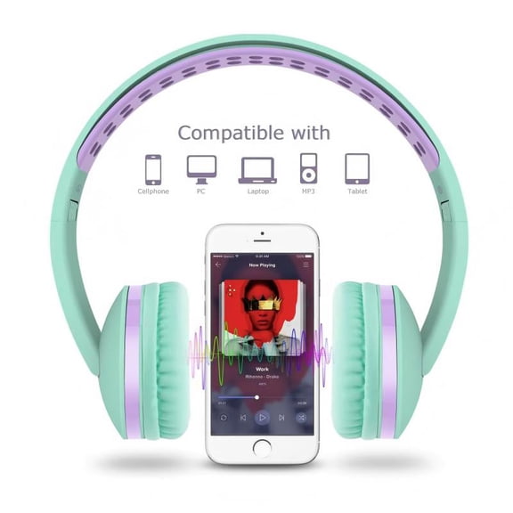 3.5mm Audio Jack For Phones, Tablets, PCsHeadphones With Mic Lightweight AndFoldable Wired Headphones For Travel, Study