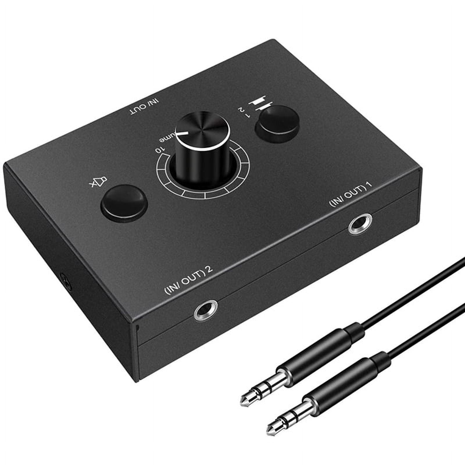 3.5mm Audio Switcher, 2 Input 1 Output/1 Input 2 Output Audio Splitter