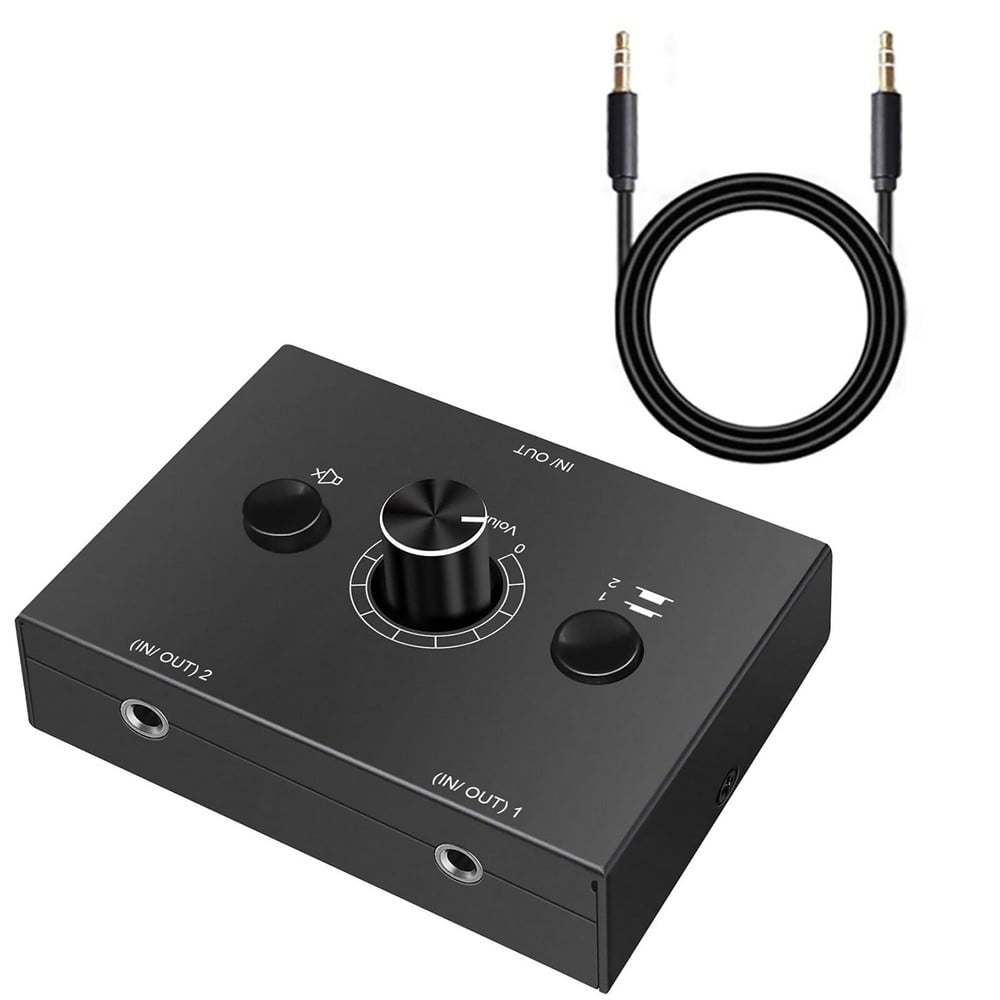 3-Port 3.5mm Audio Switcher Speaker selector Headphone Switch with Bluetooth5.0/U-Disk Music Player Remote COOIDEA 3.5mm Stereo Audio Switcher Support 1 In 3 Out or 3 In 1