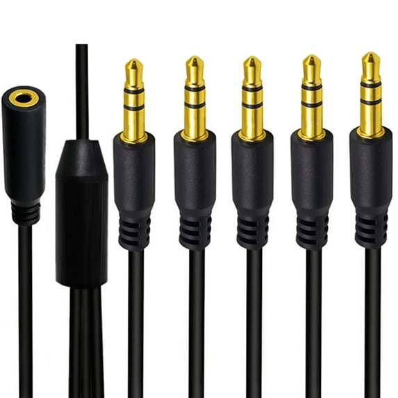 3.5mm Audio Stereo Headphone Splitter Adapter Cable - For IPhone, IPod, Speakers, Car AUX 5 thumbnail image