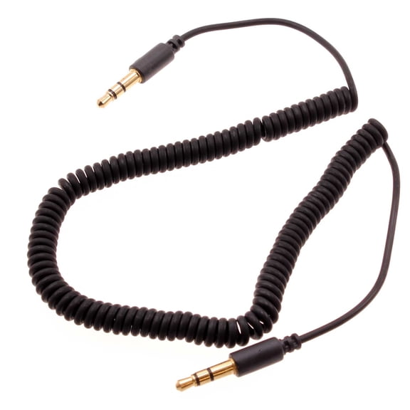 3.5mm Aux Cable Adapter Car Stereo Aux-in Audio Cord Speaker Jack Wire Coiled E9P for LG G Stylo, Optimus Exceed 2, K8 Plus (2018), Tribute Empire, Exalt LTE, Flex 2, 5, Wine 2, Volt 2, 3 Plus