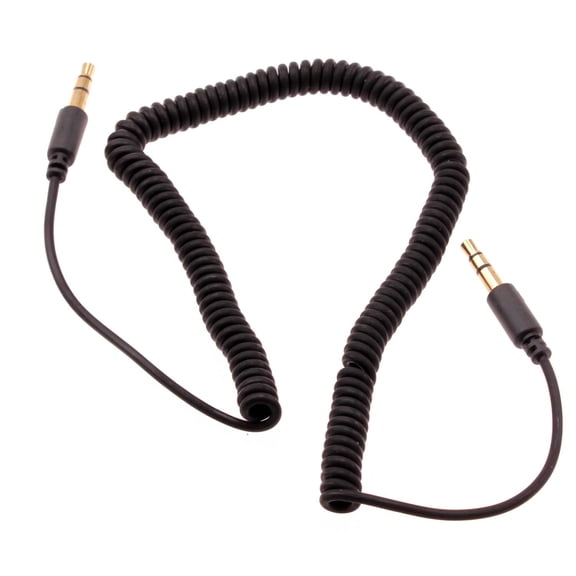 3.5mm Aux Cable Adapter Car Stereo Aux-in Audio Cord Speaker Jack Wire Coiled J7G for Oculus Go - OnePlus Nord N200 5G N100 N10 5G - Orbic Magic 5G - Samsung Galaxy XCover Pro View