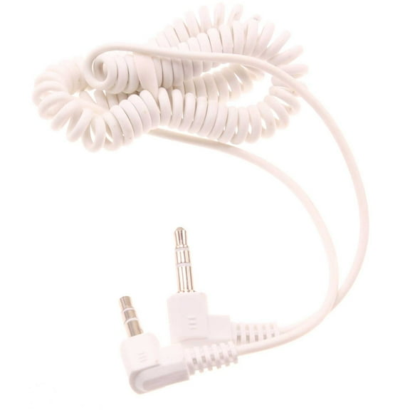 3.5mm Aux Cable Adapter Car Stereo Aux-in Audio Cord Speaker Jack Wire Coiled K6R for Alcatel My Flip 2 4G, Go Flip 4 3 / Smartflip, Cingular Flip 2, Quickflip 4044C - iPhone 6 Plus SE (2016)