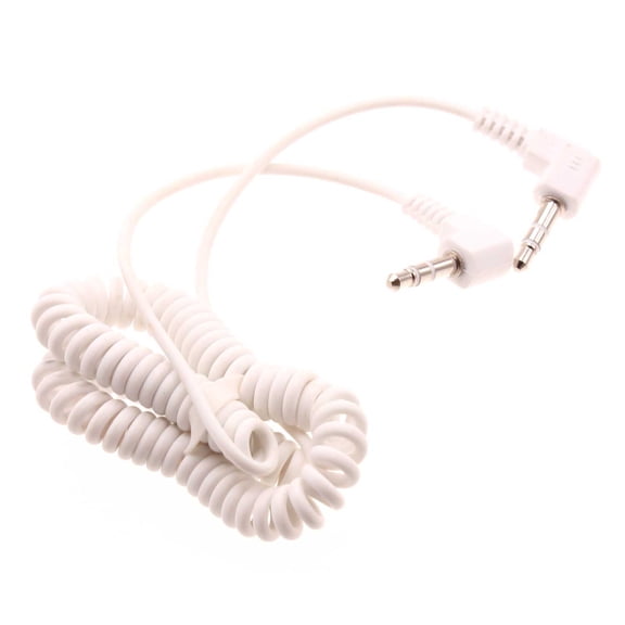 3.5mm Aux Cable Adapter Car Stereo Aux-in Audio Cord Speaker Jack Wire Coiled L4K for Coolpad Illumina, Defiant, Canvas, Suva - Cricket Icon, Influence, Ovation 2, 3, Dream 5G