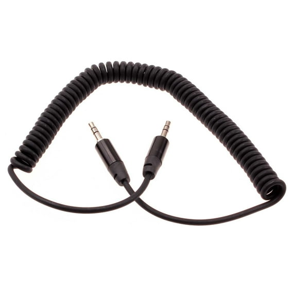 3.5mm Aux Cable Adapter Car Stereo Aux-in Audio Cord Speaker Jack Wire Coiled X2W for Motorola Droid Turbo 2, Moto E4 PLUS G6 Play G Play (2021) E5 Play, One 5G Ace, E (2020), Razr (2020)