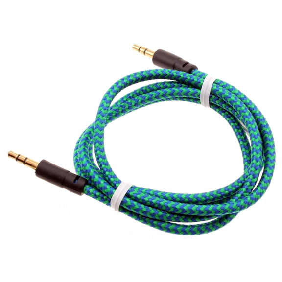 3.5mm Aux Cable Adapter Car Stereo Aux-in Audio Cord Speaker Jack Wire Green N4N for Sony Xperia 10 Plus 5 II 1 III - TCL 20S, Signa, Flip Pro, 20 SE Pro 5G, A30 (A3), 4X 5G - UniHertz Titan