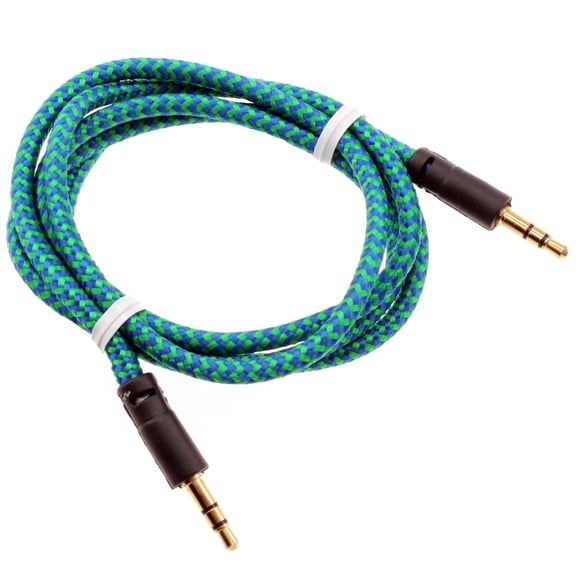 3.5mm Aux Cable Adapter Car Stereo Aux-in Audio Cord Speaker Jack Wire Green R1X for LG Phoenix 3 2, Harmony 4 2, Fortune 2, Aristo 2 Plus, Escape 3 (K373) - Motorola One Zoom, Moto X4 X