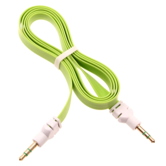 3.5mm Aux Cable Adapter Car Stereo Aux-in Audio Cord Speaker Jack Wire Green X8A for ASUS ZenFone Max Plus M1, ROG Phone, 8 5Q - AT&T Fusion Z, RADIANT Max 5G, Calypso 2 - Blackberry Classic
