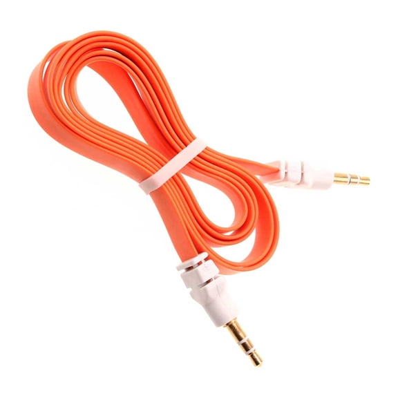 3.5mm Aux Cable Adapter Car Stereo Aux-in Audio Cord Speaker Jack Wire Orange N8M for LG Phoenix 3 2, Harmony 4 2, Fortune 2, Aristo 2 Plus, Escape 3 (K373) - Motorola One Zoom, Moto X4 X