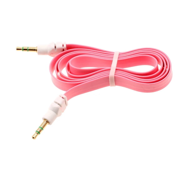 3.5mm Aux Cable Adapter Car Stereo Aux-in Audio Cord Speaker Jack Wire Pink L1J for ASUS ZenFone Max Plus M1, ROG Phone, 8 5Q - AT&T Fusion Z, RADIANT Max 5G, Calypso 2 - Blackberry Classic