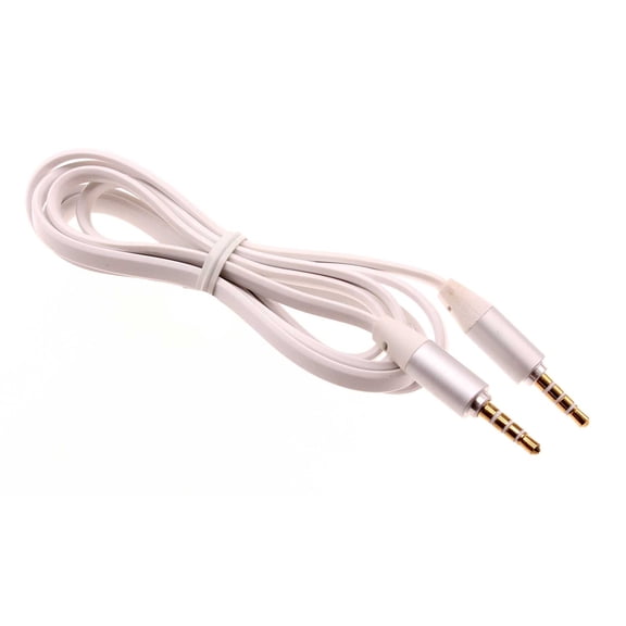 3.5mm Aux Cable Adapter Car Stereo Aux-in Audio Cord Speaker Jack Wire White R8X for Samsung Galaxy Core Prime Note 2 Mega 2 Express 3 Avant Amp 2 Alpha A5, Convoy 4 - Sonim XP3plus