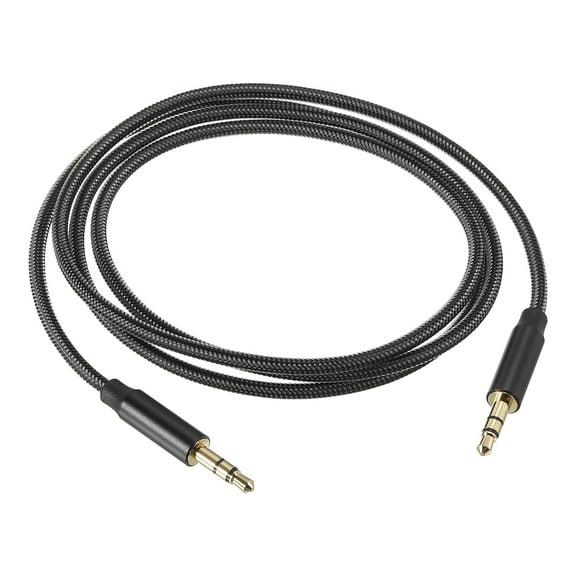 3.5mm Aux Cable Male to Male Auxiliary Audio Cable HiFi Headphone Cord 3.3ft Nylon Braided for Phone Headphone Black