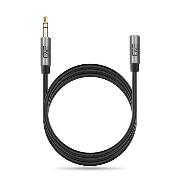 C&E 3.5mm Aux Headphone Extension, Stereo, iPhone, Smartphone,15ft 3.5mm Male to Female M180625