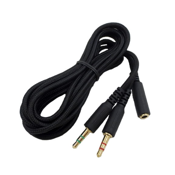 3.5mm Cable Extension 1 To 2 Female Male Extension Nylon Extension Cable