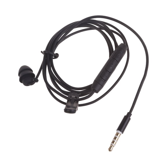 3.5mm Corded Single Side Earphone Corded Business Headset Line Control Stereo In Ear Earbud With Microphone for Phone