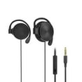 3.5mm Ear Hook Headset with Mic Earphone Bass Noise Cancelling for