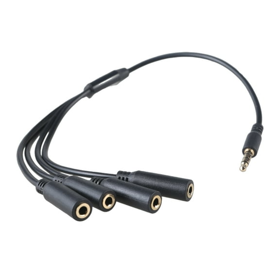 3.5mm Earphone Splitter Cable 1 to 6/5/4/3 Port AUX Cable Headphones AUX Cord 4-section for Phones Headsets Speaker