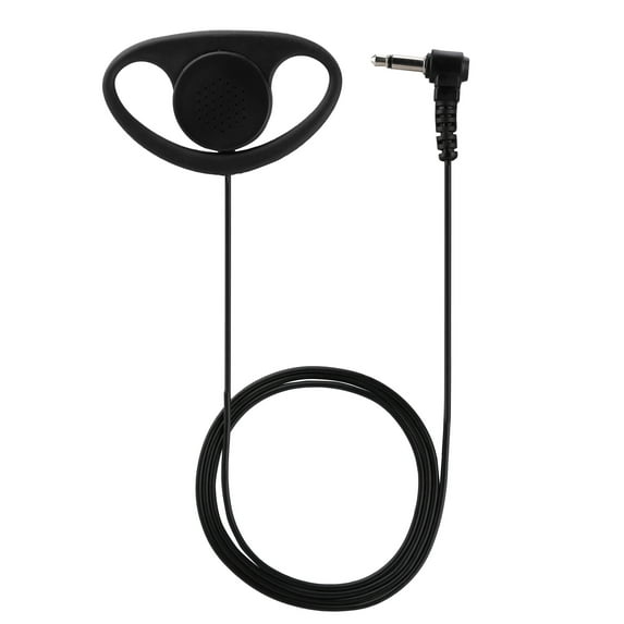 3.5mm Elbow Plug Single Ear D-Shape Earhook Earpiece Headset For Two Way Radio