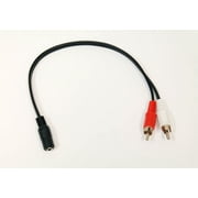 3.5mm Female Jack to 2 RCA Male Plug Audio Y Splitter Cable by Mars Devices