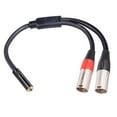 3.5mm Female To Dual XLR Male Stereo Cable Mini Jack To 2 XLR Male Y ...