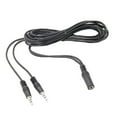 thumbnail image 1 of 3.5mm Female to 2 Male Splitter Cable Cord for Headphones and Speakers, 1 of 9