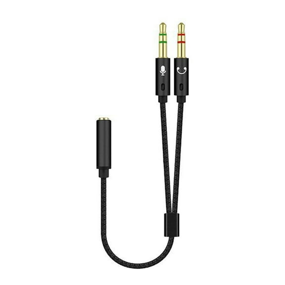 3.5mm Female to 2 Male stereoes Y-Cable Splitter Compatible for Home stereoes