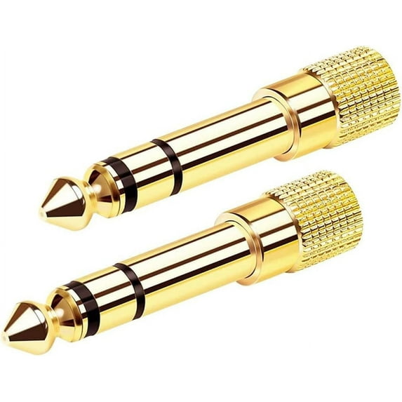 3.5mm Female to 6.35mm Male, 1/4 inch to 3.5mm Female 1/8 inch Audio Stereo Adapter, Headphone Audio Stereo Jack Plug Adaptor