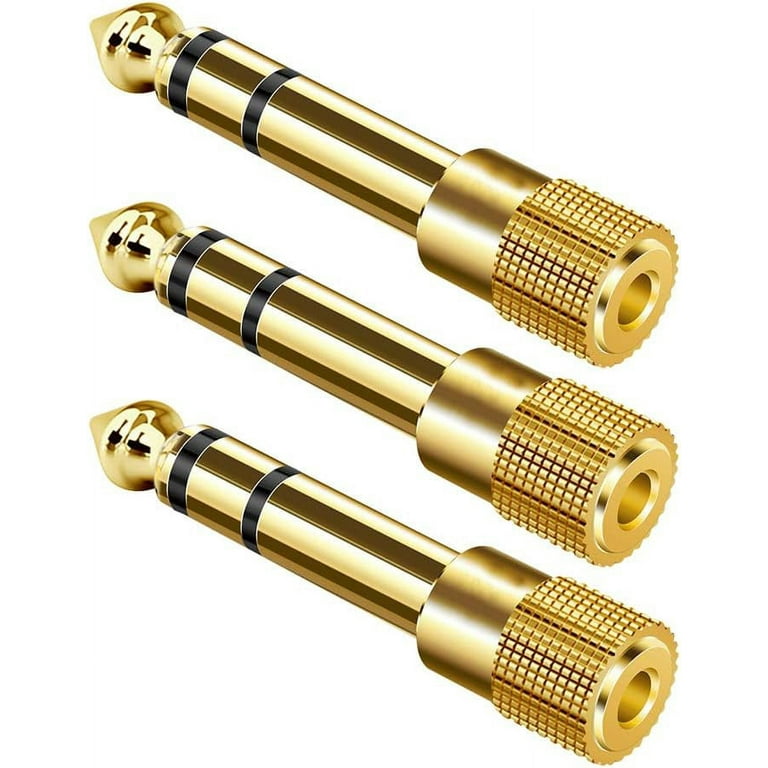 Gold Plated 6.35mm 1/4 Male to RCA Female 6.5mm Adapter Connector