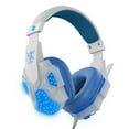 thumbnail image 1 of 3.5mm Gaming Headset Mic LED Headphones Stereo Bass Surround For PC Xbox One PS4 (white-blue), 1 of 2