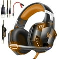 thumbnail image 1 of Stereo Gaming Headset for PS4, Xbox One, PC, Noise Cancelling Over Ear Headphones with Mic, Bass Surround, Soft Memory Earmuffs for Laptop Mac Nintendo Switch Games Phone, 1 of 6
