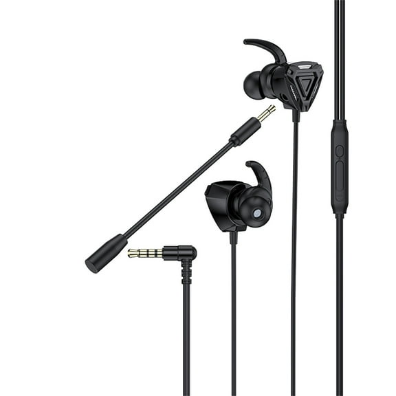 3.5mm Gaming Wired Earbuds with HD Noise-Reducing Mic, In-Ear Stereo Headset for PC, Game Console & Mobile, Ergonomic Portable Design for Immersive Gameplay