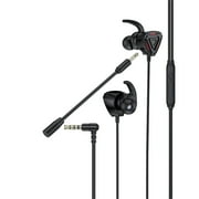 3.5mm Gaming Wired Earbuds with HD Noise-Reducing Mic, In-Ear Stereo Headset for PC, Game Console & Mobile, Ergonomic Portable Design for Immersive Gameplay