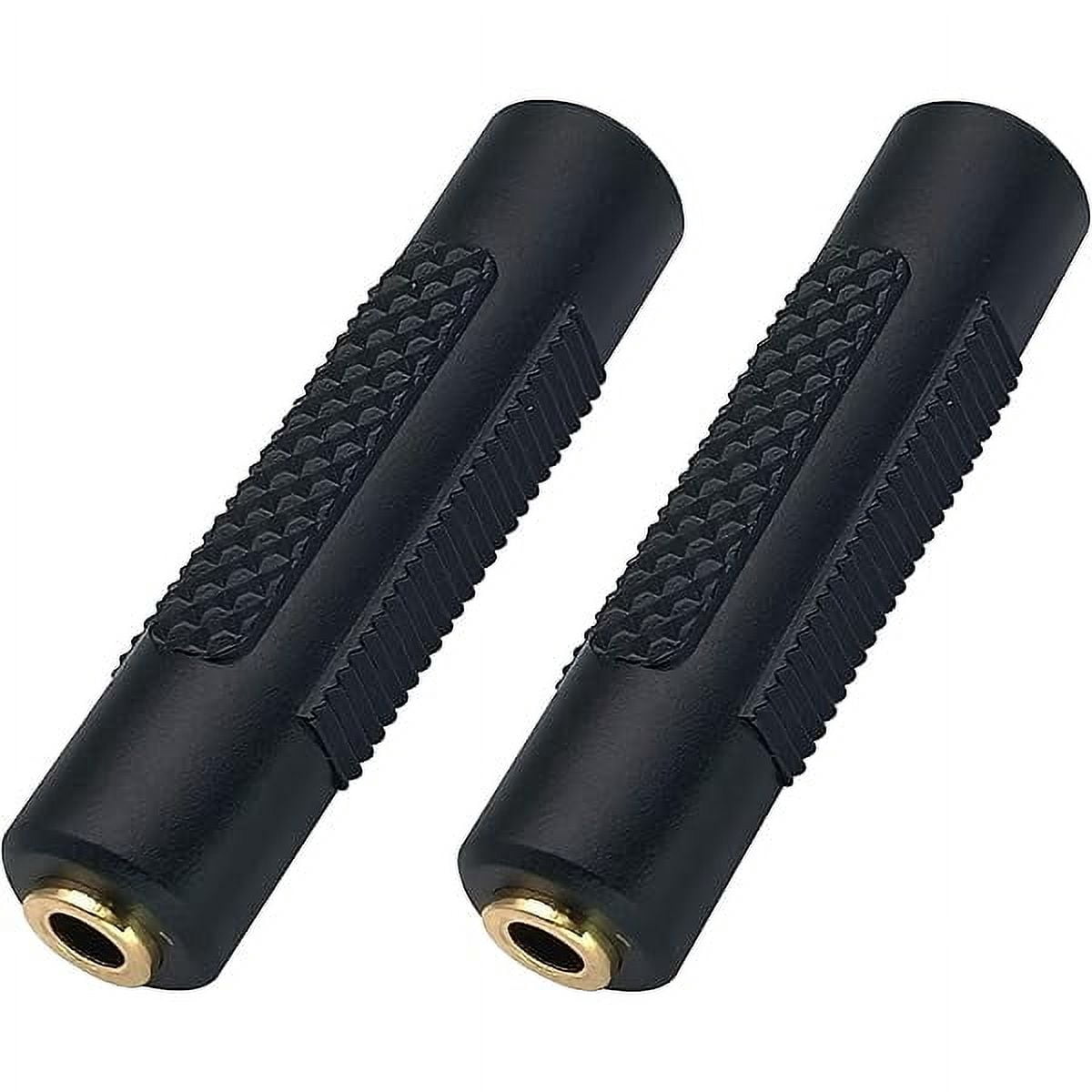 4-Pack 3.5mm Female To Female Stereo Audio Couplers - Gold Plated, 1/8" Aux Adapters