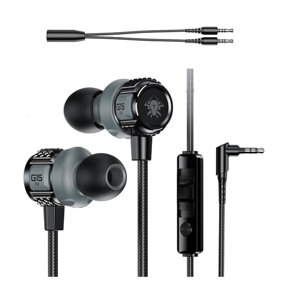 3.5mm Headphone Corded Earbuds Computer Headset with Microphone for PC Laptop