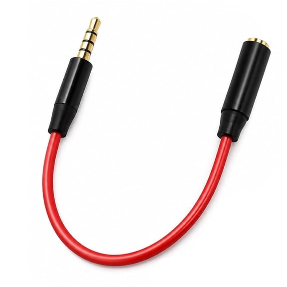 3.5mm Headphone Extension Cable 7 Inch, TRRS Male to Female Aux Extension Cord, Gold Plated Stereo Audio Adapter for Headphones, Headsets, Smartphones, Tablets, Laptop, PC, Car Audio & Gaming