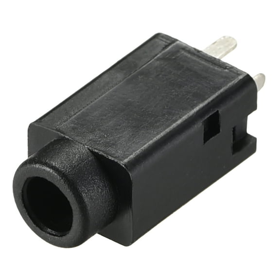 3.5mm Headphone Jack Female Audio Socket Connectors Stereo 3 Pins Plastic PCB Mount Black 10pcs