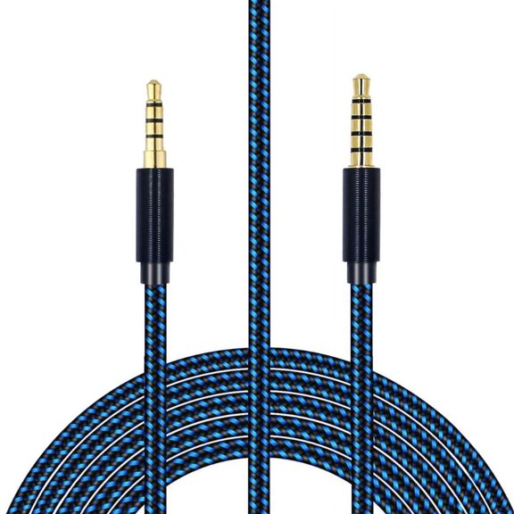 3.5mm Headset Cord Nylon Braided Cable for Logitech A10 A20 A30 A40 Headset Long Lasting Wire,Gold Plated Connector200cm