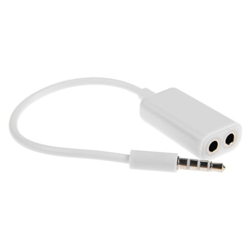3.5mm Headset Splitter Earphone Speaker Audio Y Adapter 2-Port White Compatible With Samsung Galaxy S10e S10+ S10 Halo