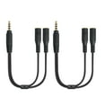 thumbnail image 1 of 3.5mm Headsets Cable for Headphones Headsets Mic Splitter Adapters for Gamings PC 20cm Headsets Splitter Cable, 1 of 8