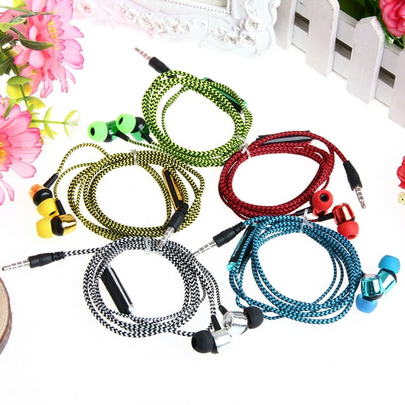 3.5mm In-Ear Earphone Headphone With Mic Braided Headset For phone New