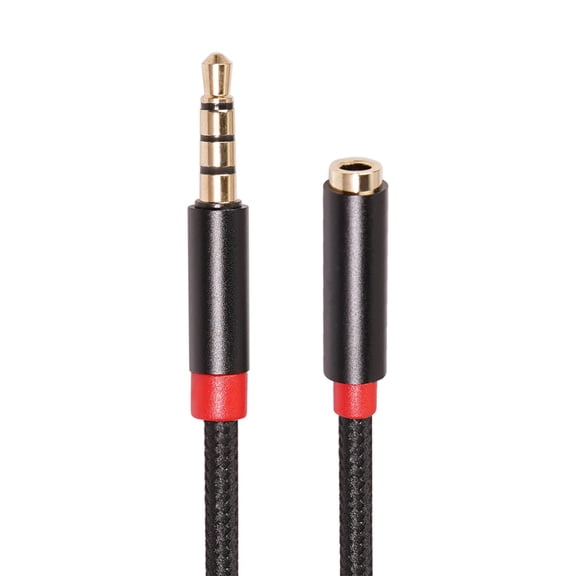 3.5mm Jack AUX Audio Male To Female Extension With Microphone Stereo 3.5 Audio Adapter Compatible For PC Headphones