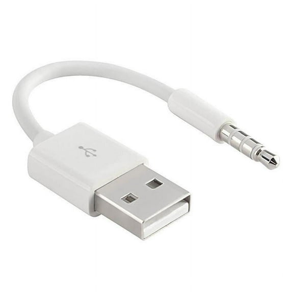 3.5mm Jack AUX to USB 2.0 Data Sync Charger Cable for iPod 2nd 3rd 4th 5th 6th 7th USB Audio Cable adapter MP3 Player cord 15cm