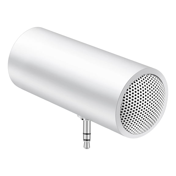 3.5mm Jack Stereo Mini Speaker Portable MP3 Music Player Speaker Amplifier Loudspeaker for Mobile Phone Tablet PC-White
